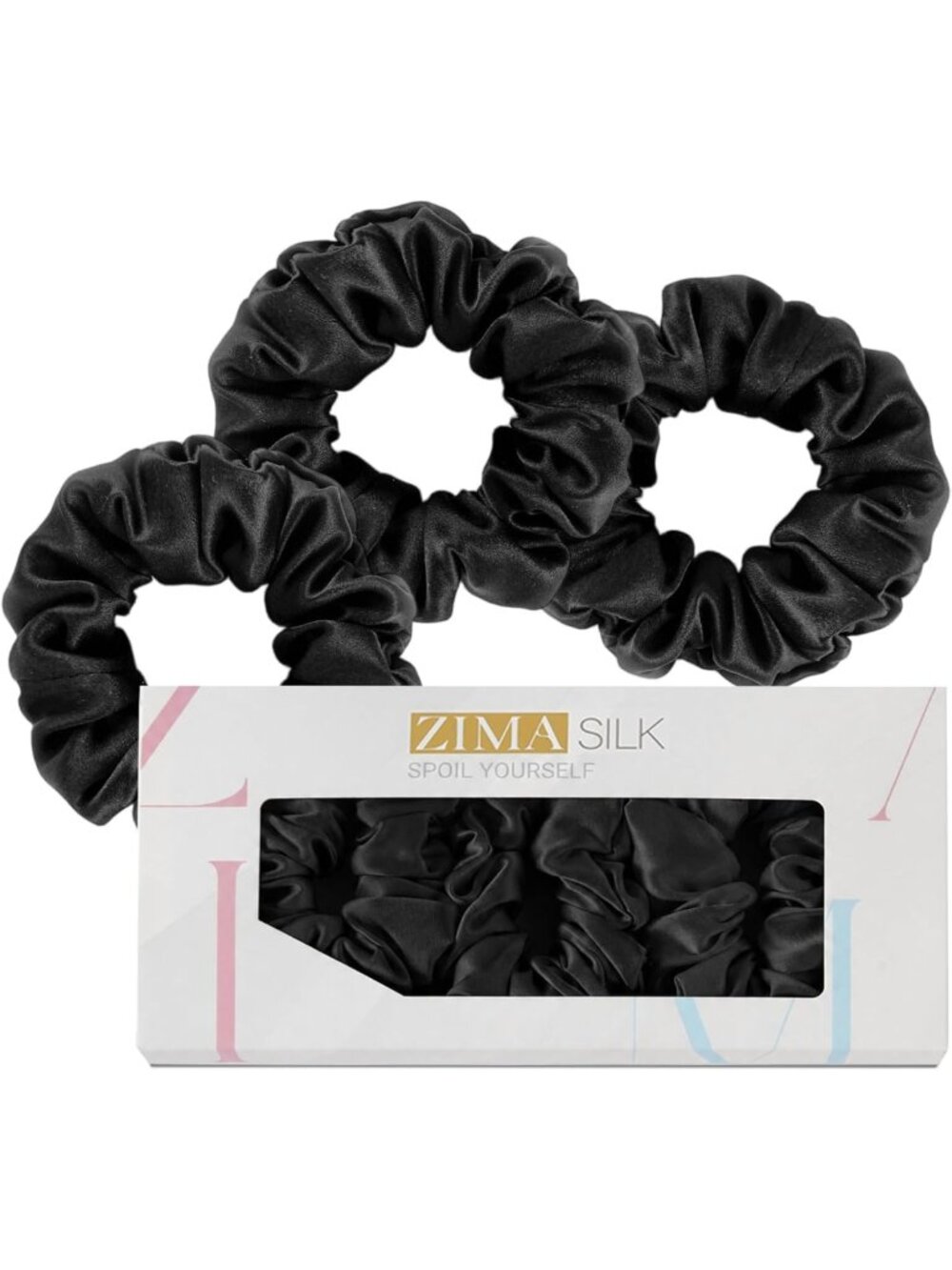 100% Pure Mulberry Silk Hair Scrunchies for Women - Soft, Durable, Stylish